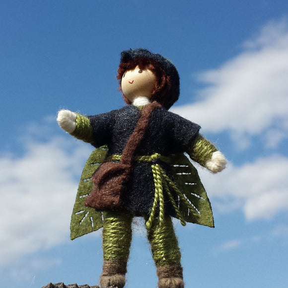 Waldorf Fairy Boy Elf Doll Handmade Wildflower Toys