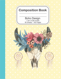 Composition Book notebook journal - Boho Design 