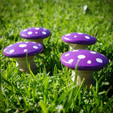 Purple fairy garden toadstools