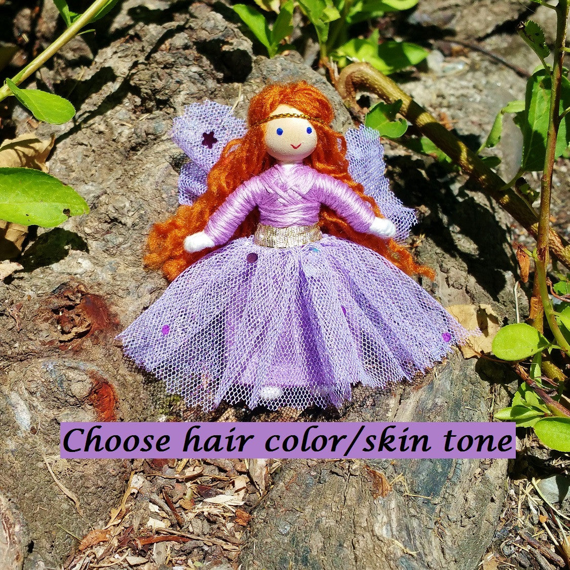 Purple Sparkle Fairy Doll Made in America – Wildflower Toys ™