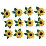 Precut Felt Sunflowers & Leaves