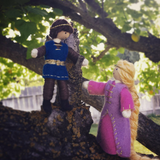 Rapunzel doll and prince doll
