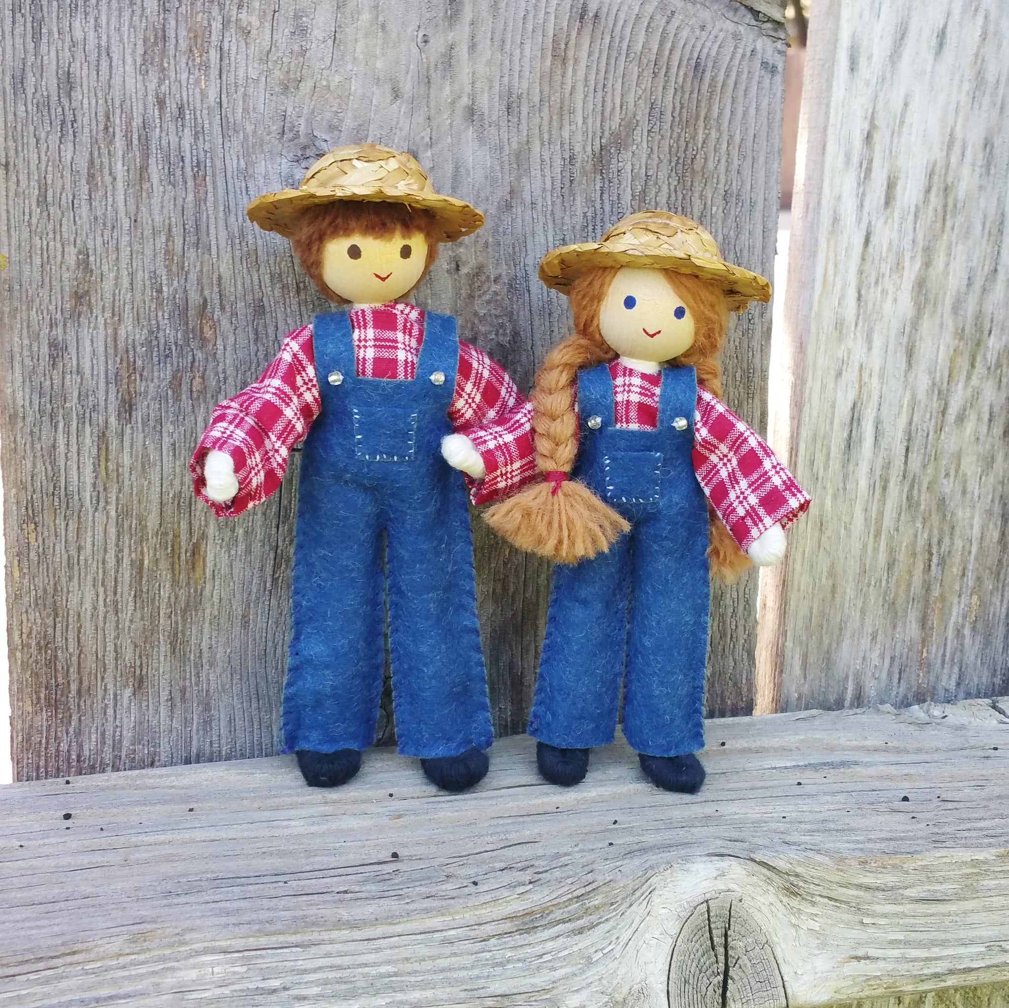 Farmer Doll for Dollhouse Farm Toy. Wildflower Toys
